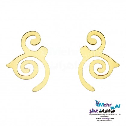 Gold Earrings - Spiral Design-ME0692